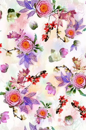 云纹印花花型图片