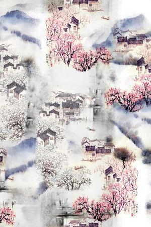 墙纸印花花型图片