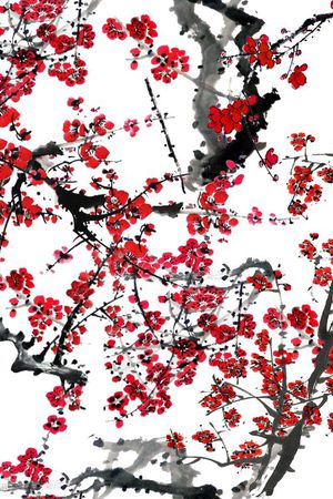 水墨印花花型图片