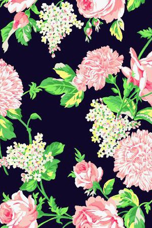 牡丹印花花型图片