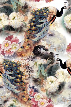 大花印花花型图片