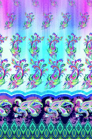 佩斯利印花花型图片