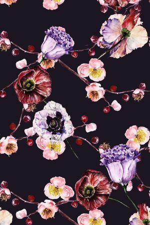 玉兰花印花花型图片