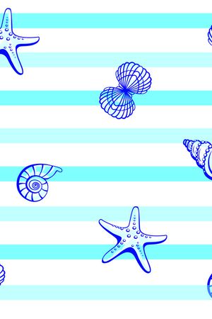 海洋生物印花花型图片