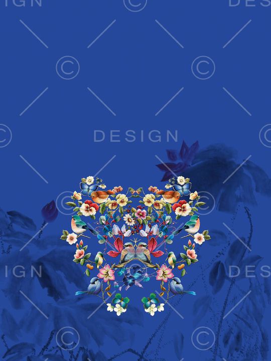 花鸟印花花型图片