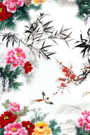 此花型为1/2跳接。印花花型图片