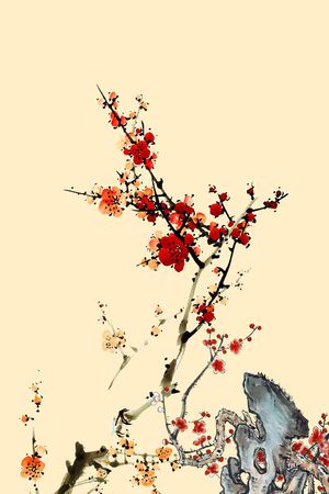 梅花印花花型图片