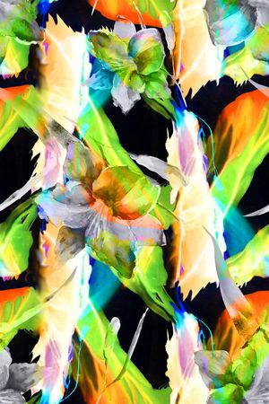 抽象几何清爽梦幻艺术平底立体手绘满版最新高清数码蕾丝民族中国风绣花珠宝肌理时尚潮

流大牌复古欧美风水彩纹理印花花型图片