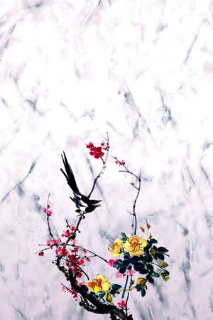 梅花印花花型图片