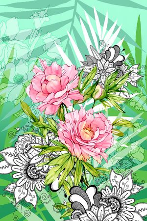 花朵印花花型图片