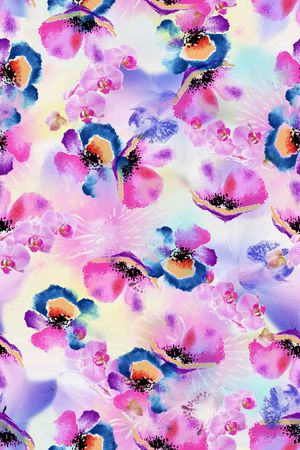 小清新花卉印花花型图片