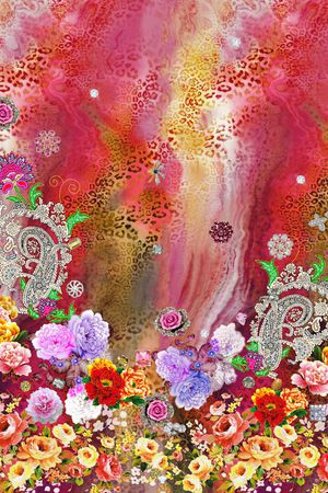 花朵印花花型图片