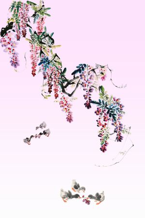 水墨印花花型图片