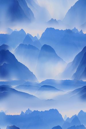 MAX-抽象自然风景印花花型图片