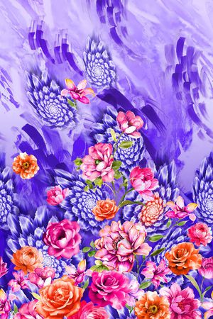 花卉印花花型图片