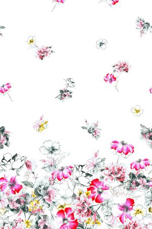 花卉印花花型图片