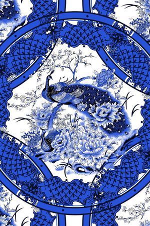中国风印花花型图片