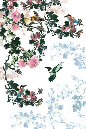 中国风印花花型图片