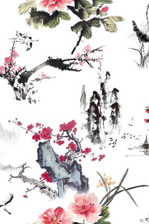 此花型为1/2跳接。印花花型图片