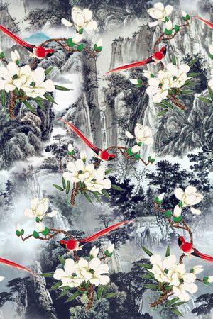 面料花印花花型图片