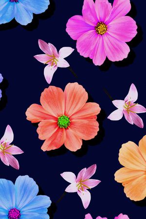 鲜花印花花型图片