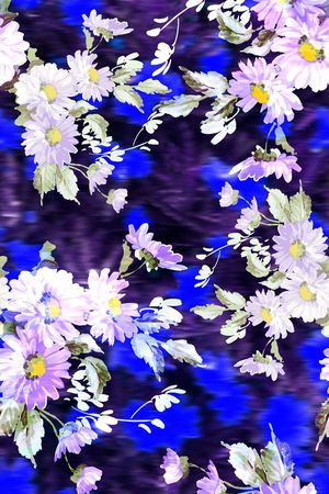 浪漫写意印花花型图片