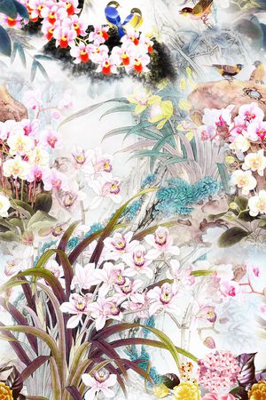 简约印花花型图片