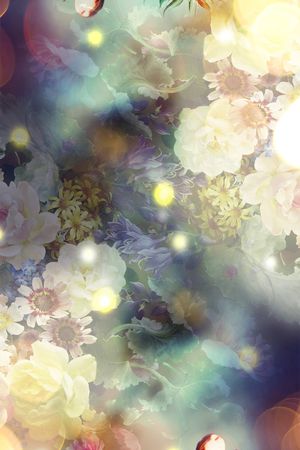 桃花印花花型图片
