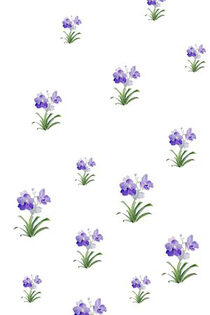 兰花印花花型图片