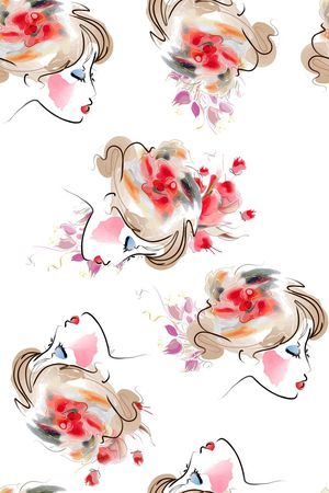 玫瑰印花花型图片
