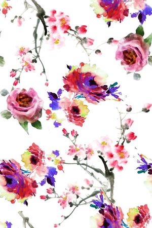 中国风印花花型图片