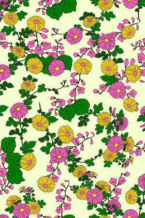 花卉印花花型图片
