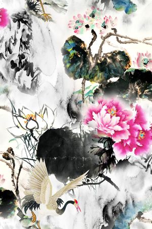 国画印花花型图片