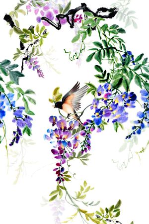 中国风印花花型图片