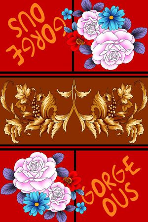 花朵印花花型图片