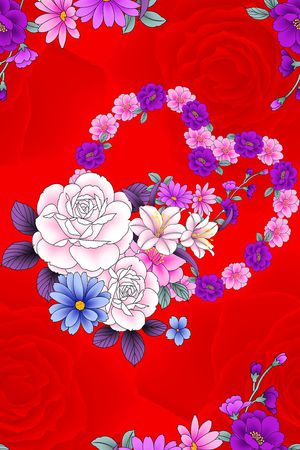 花朵印花花型图片
