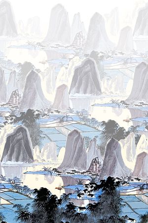 旗袍印花花型图片