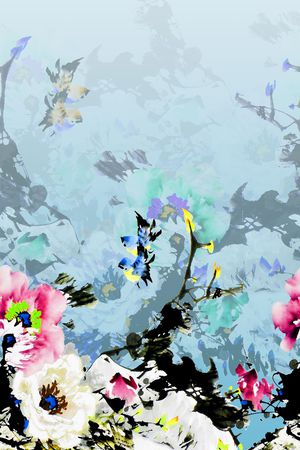 手绘印花花型图片