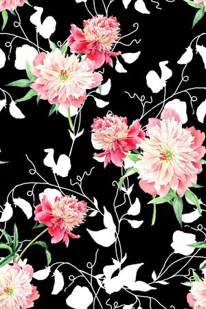 绣球花印花花型图片