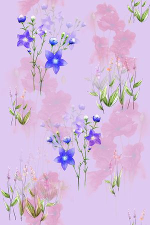 手绘印花花型图片