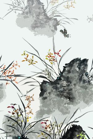 旗袍印花花型图片