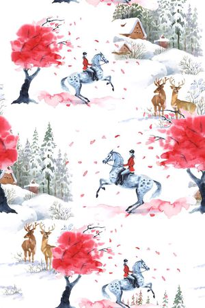 雪山印花花型图片
