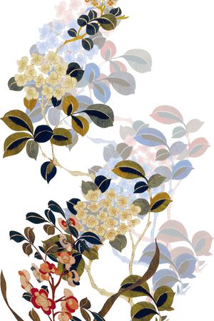 浪漫花卉印花花型图片