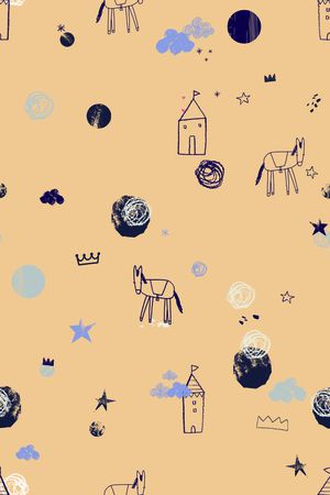 2017年趣味孕妇居家服花型印花花型图片
