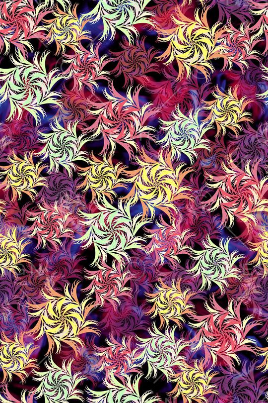 热带花卉印花花型图片