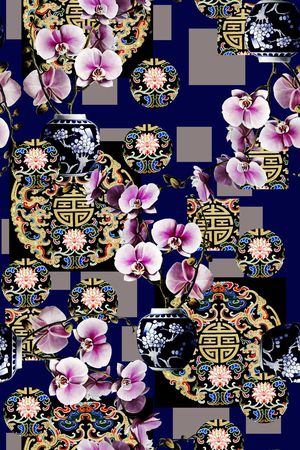 花卉元素印花花型图片