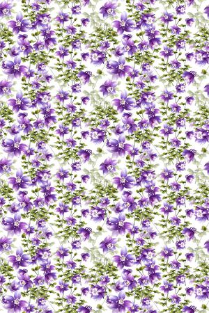 碎碎花卉印花花型图片