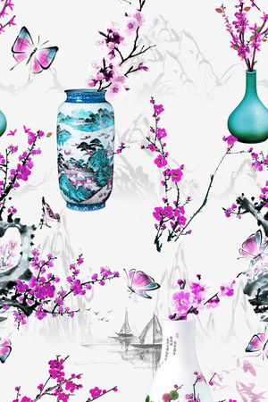 花卉印花花型图片