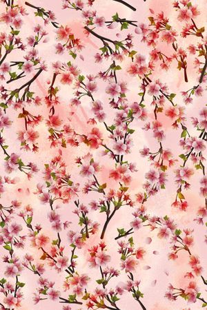 水彩印花花型图片
