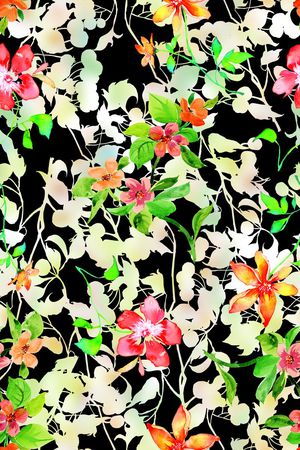 时尚手绘小碎花印花花型图片